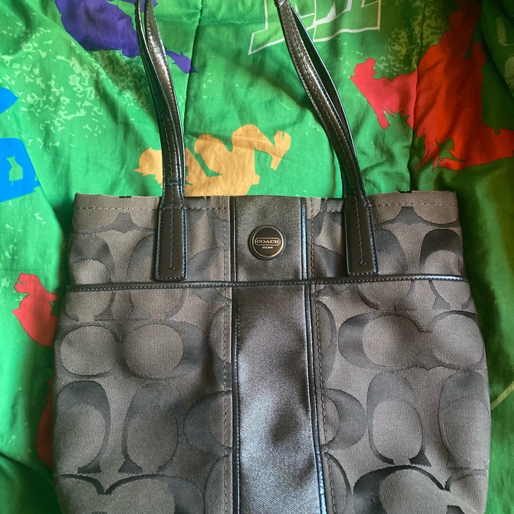Coach Brown Signature Tote